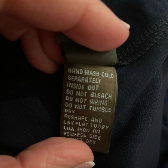 J. McLaughlin Amelia Dress NWT Navy Flocking Print Blue Size Large - Picture 9 of 12